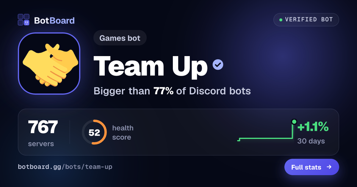 Share card for Team Up