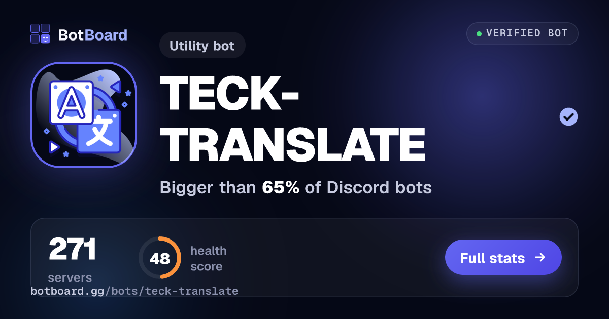Share card for TECK-TRANSLATE