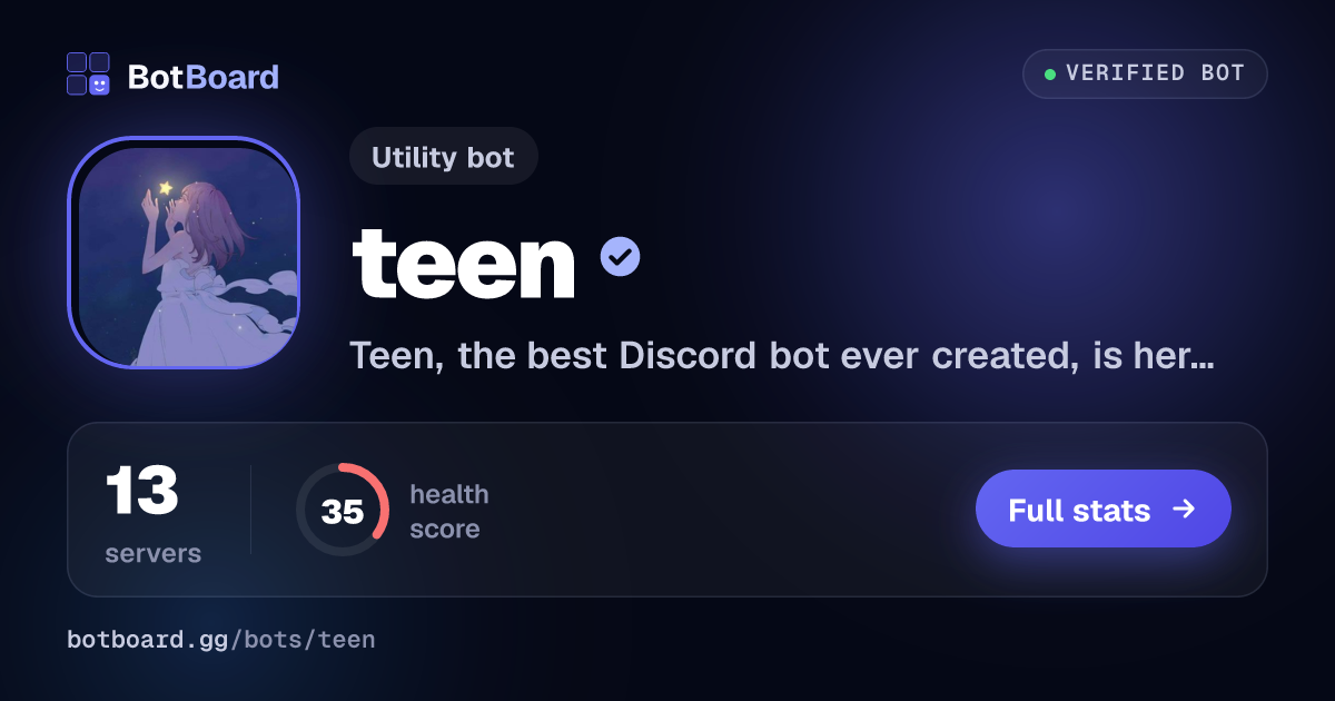 Share card for teen