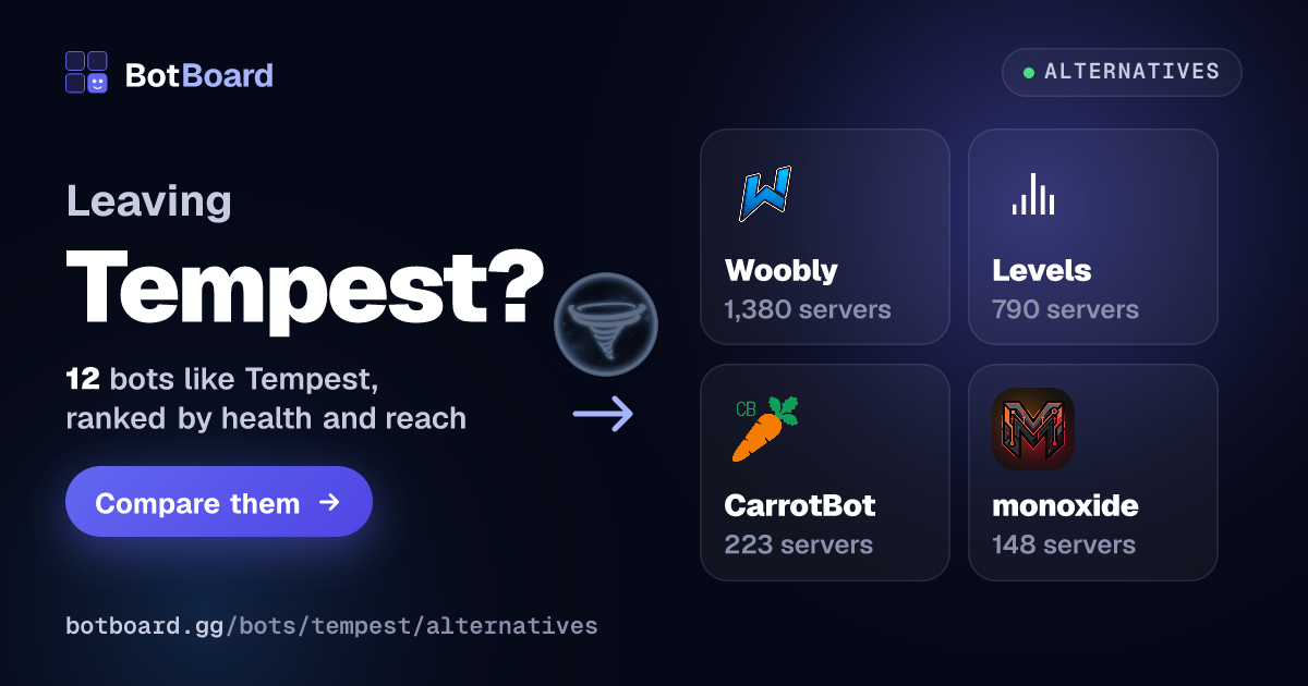 Top Tempest Alternatives for Discord (2026) | BotBoard