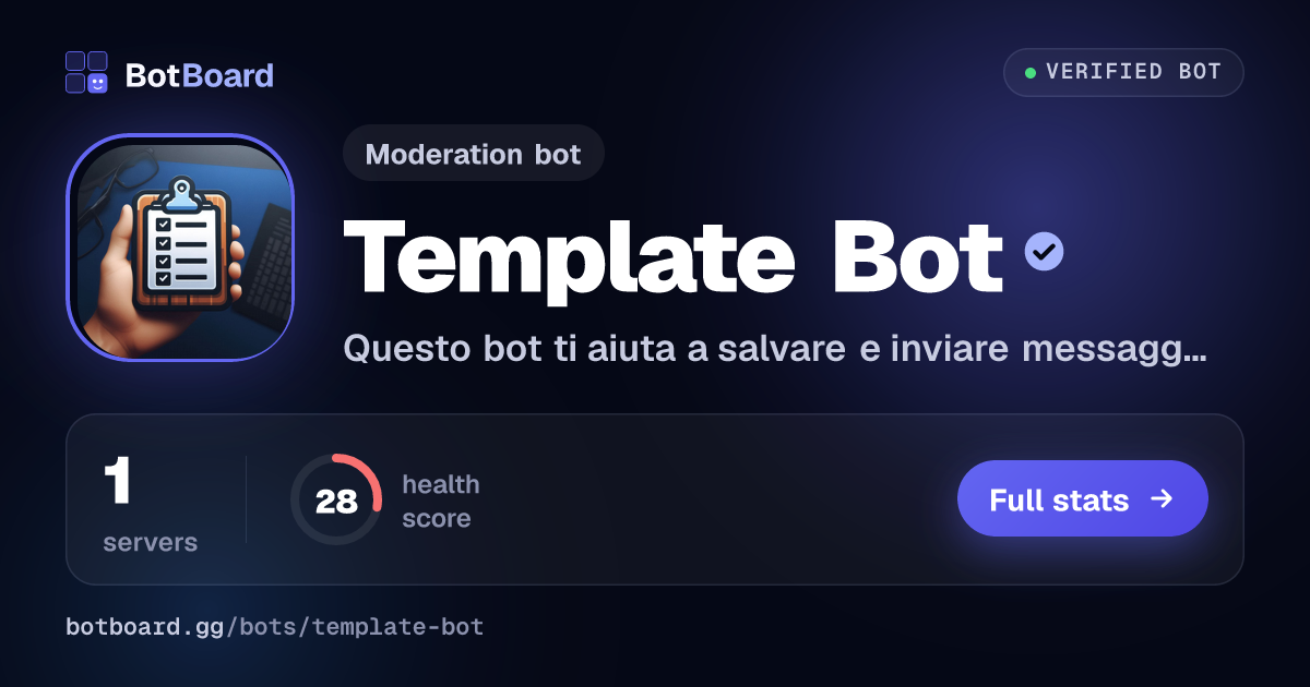 Share card for Template Bot