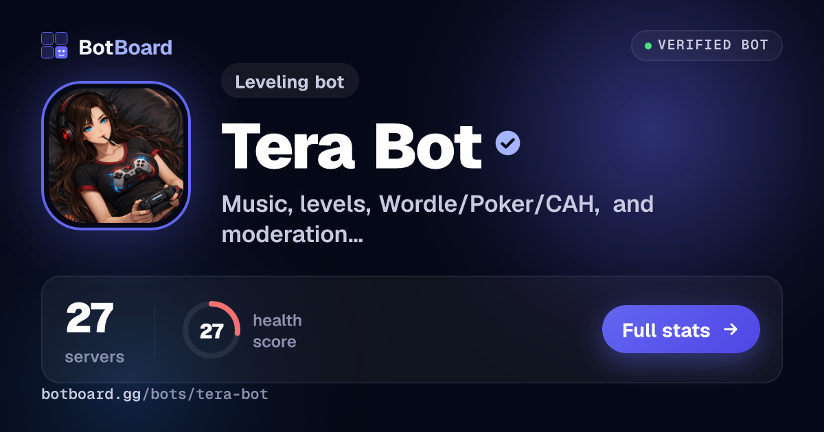 Share card for Tera Bot