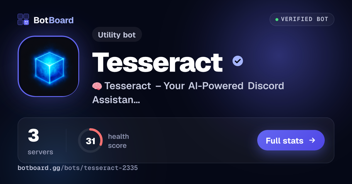 Share card for Tesseract
