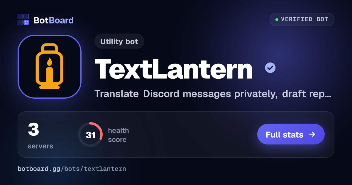 Share card for TextLantern