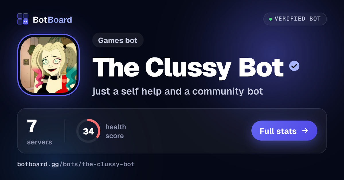 Share card for The Clussy Bot