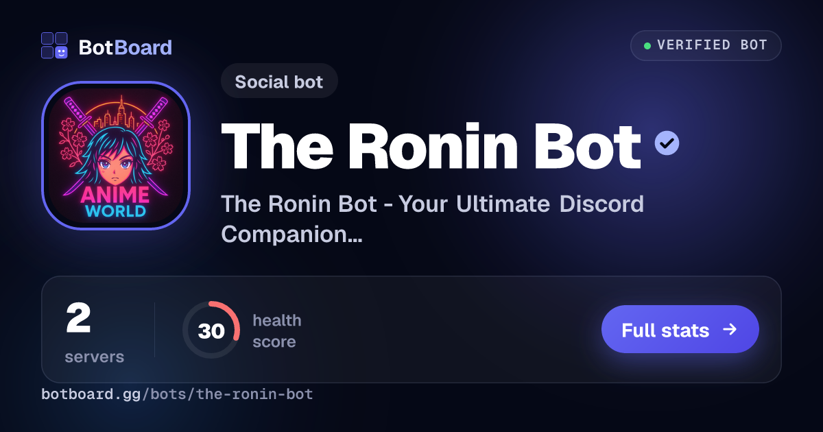Share card for The Ronin Bot