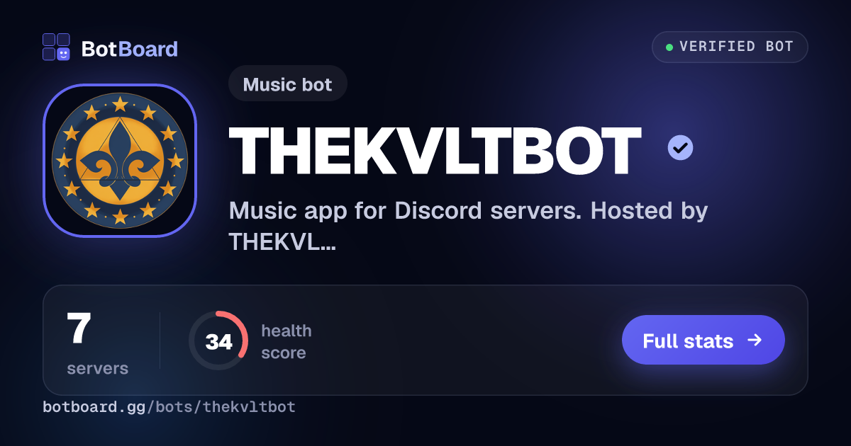 Share card for THEKVLTBOT