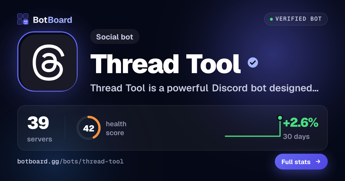 Share card for Thread Tool