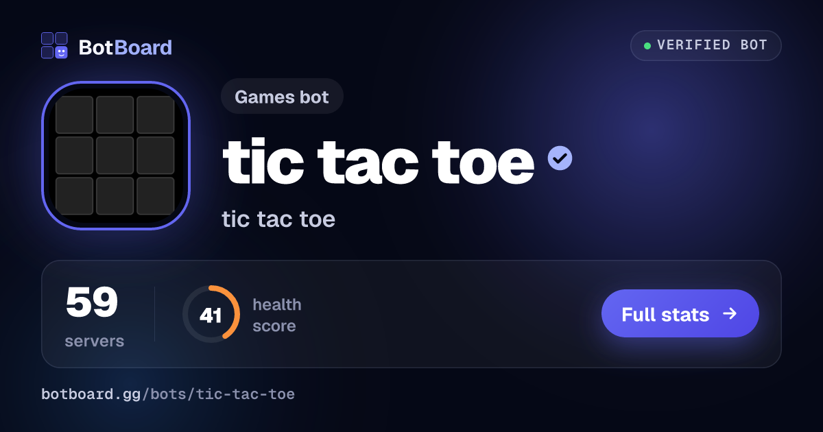 Share card for tic tac toe