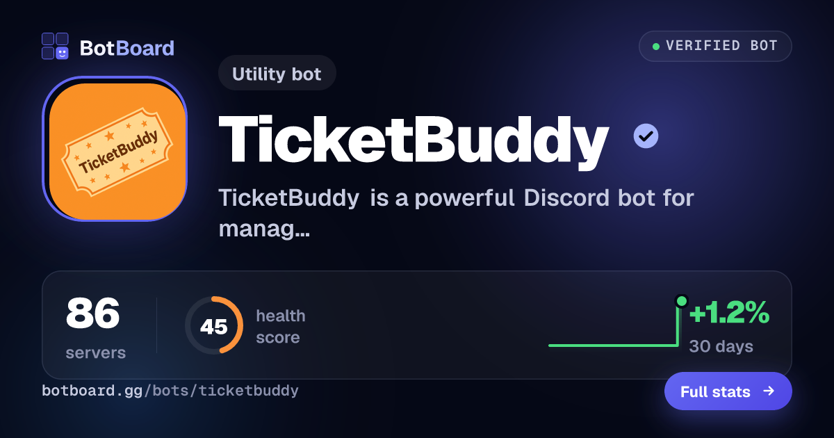 Share card for TicketBuddy