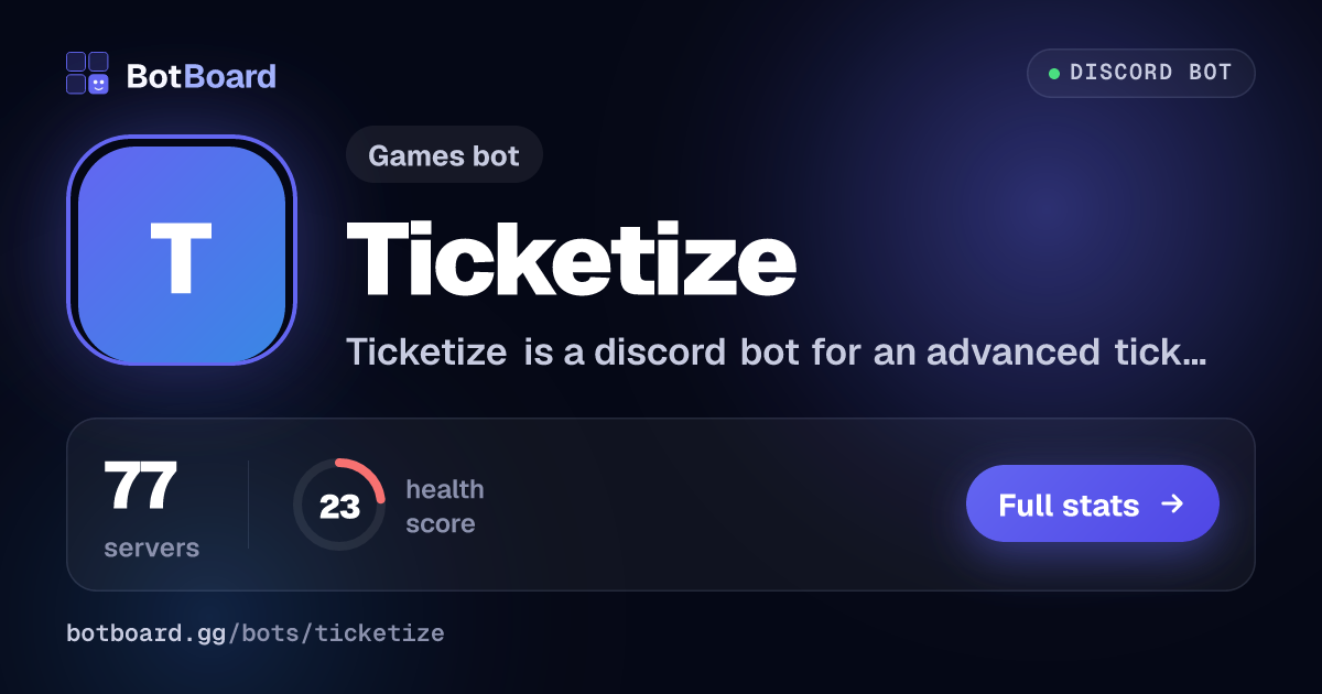 Share card for Ticketize