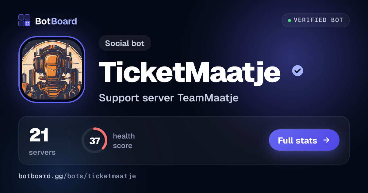 Share card for TicketMaatje