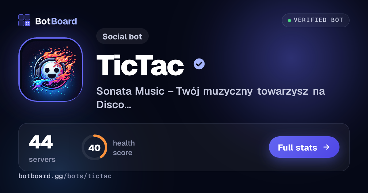 Share card for TicTac