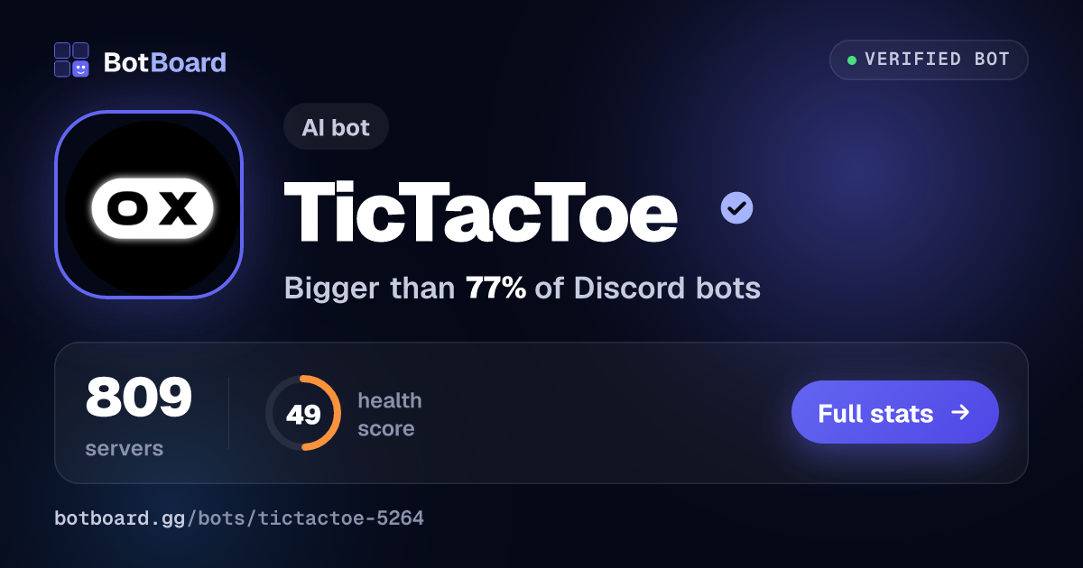 Share card for TicTacToe