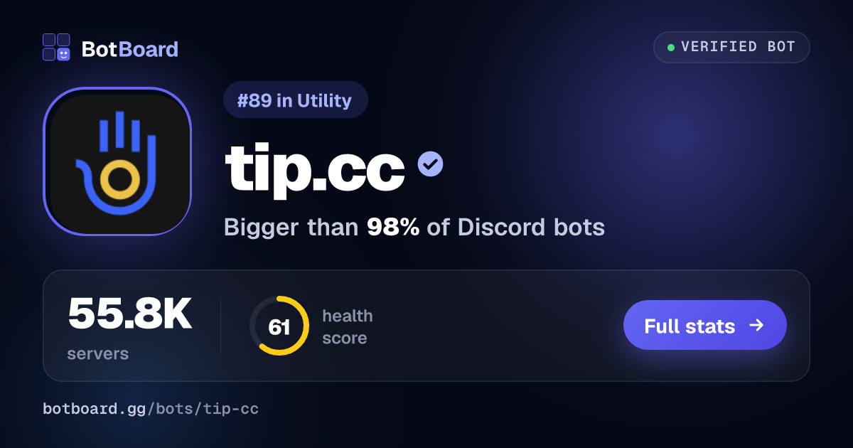 Share card for tip.cc