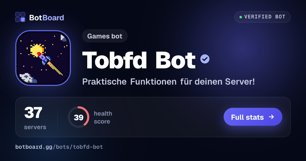 Share card for Tobfd Bot