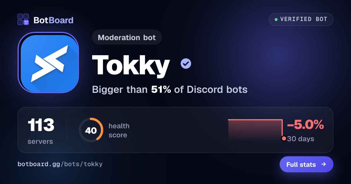 Share card for Tokky