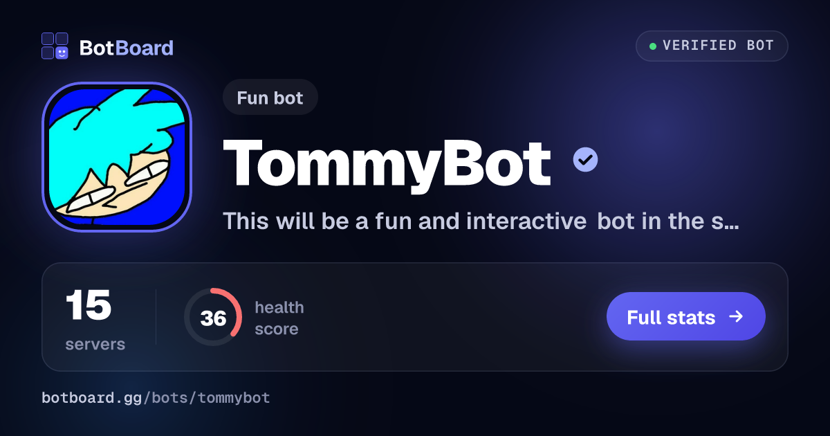 Share card for TommyBot