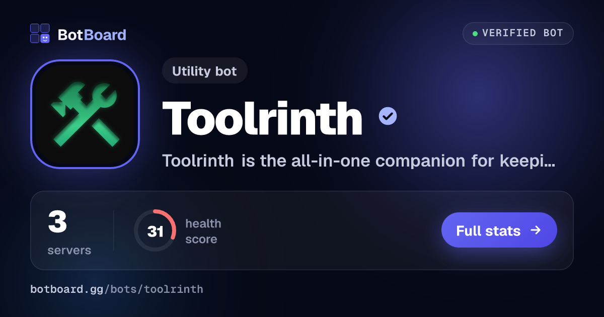 Share card for Toolrinth