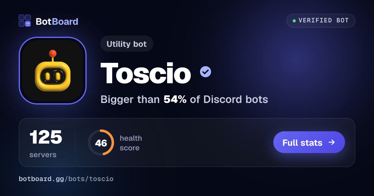 Share card for Toscio