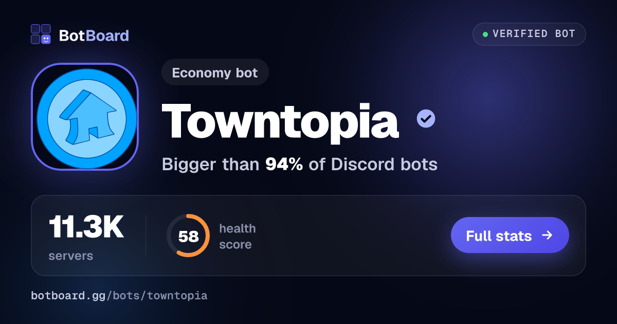 Share card for Towntopia
