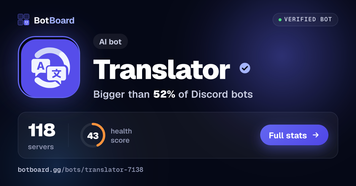 Share card for Translator