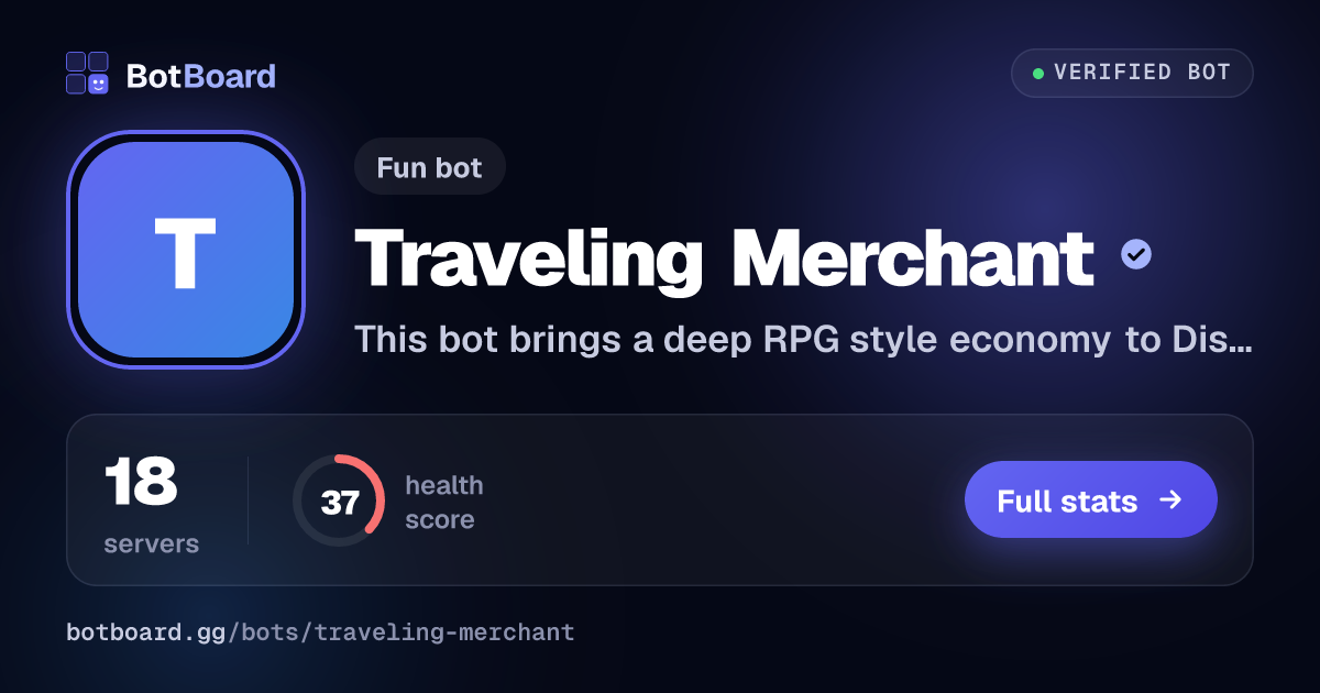 Share card for Traveling Merchant