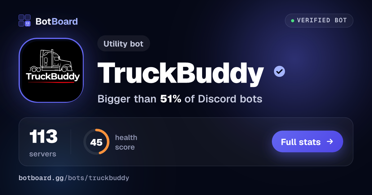 Share card for TruckBuddy