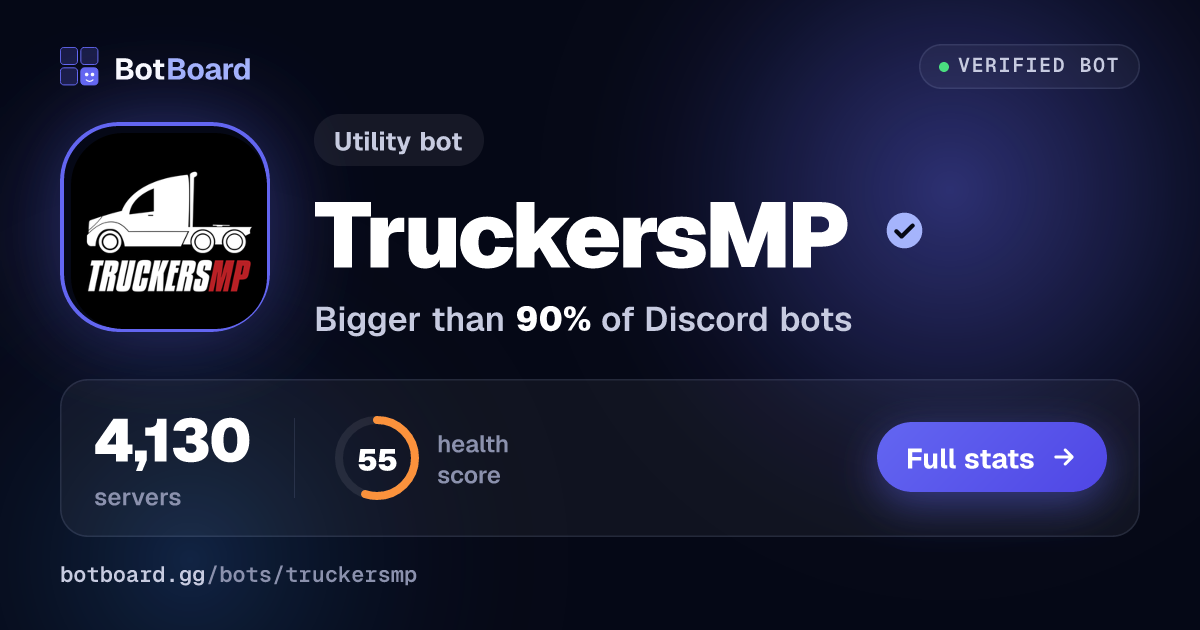 Share card for TruckersMP