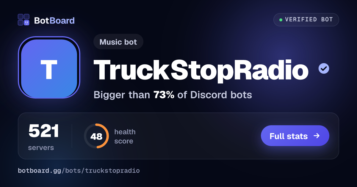 Share card for TruckStopRadio