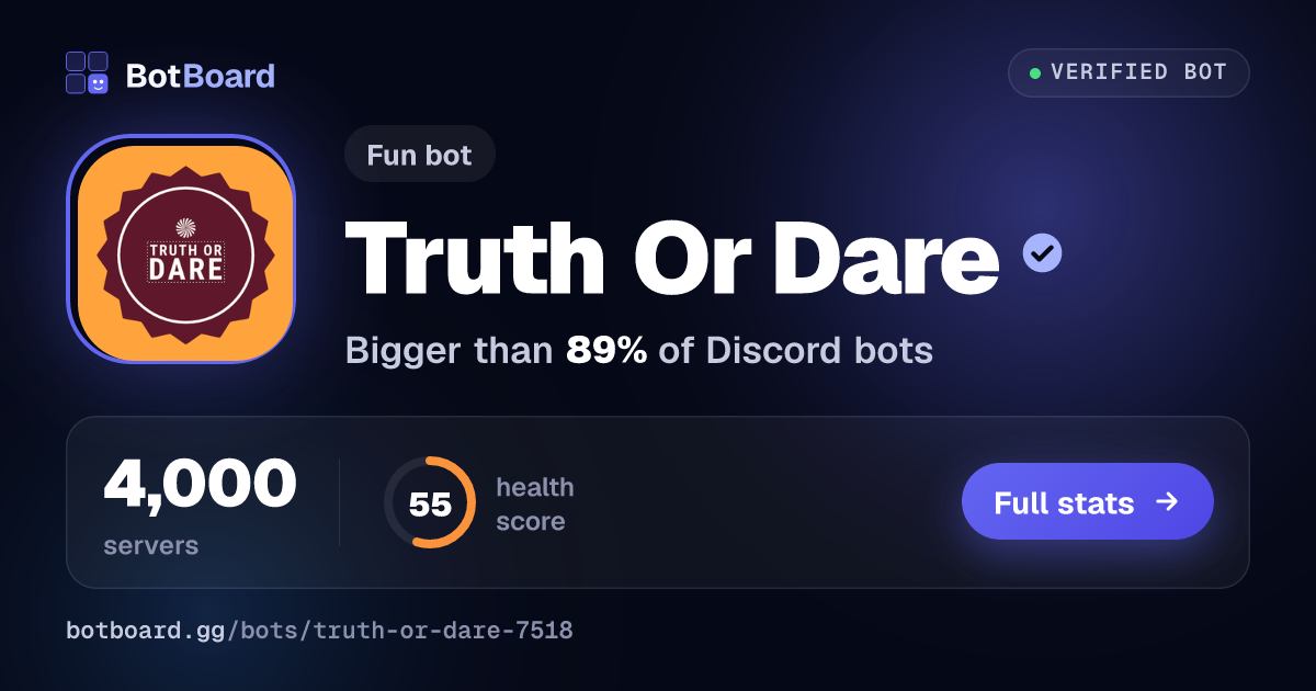 Share card for Truth Or Dare