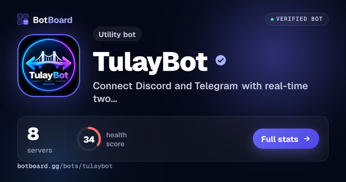 Share card for TulayBot