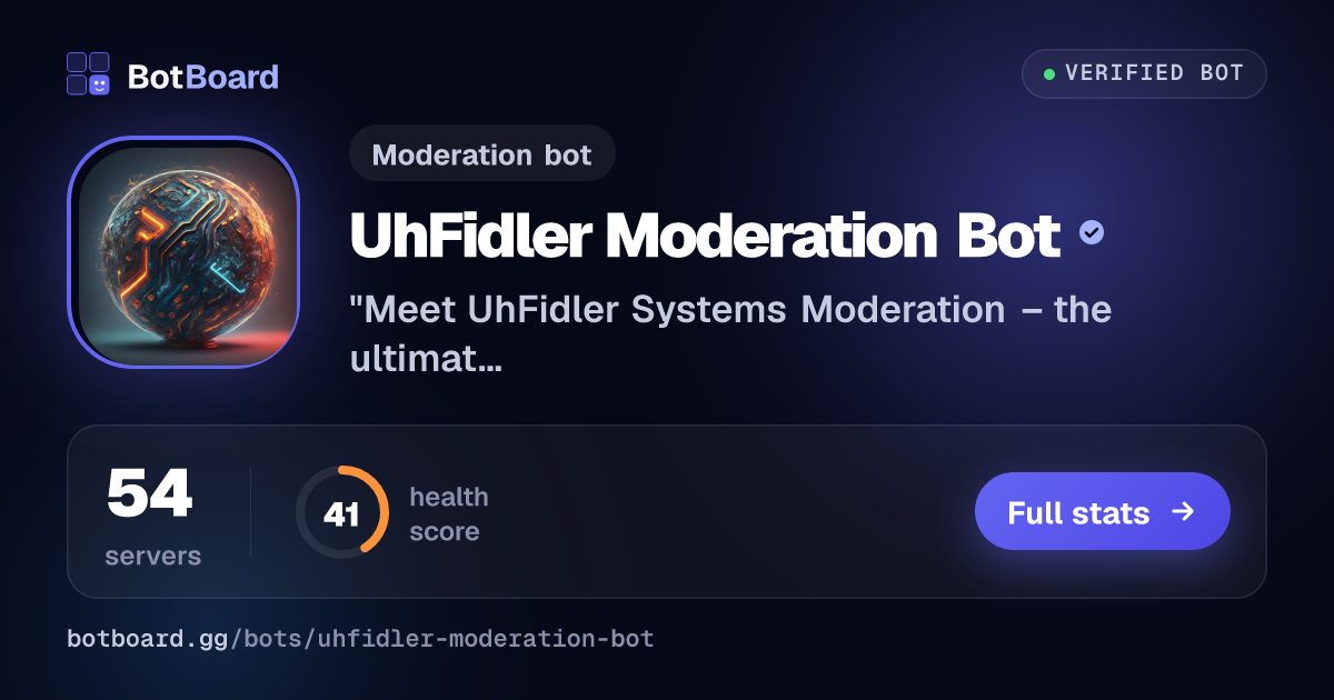 Share card for UhFidler Moderation Bot