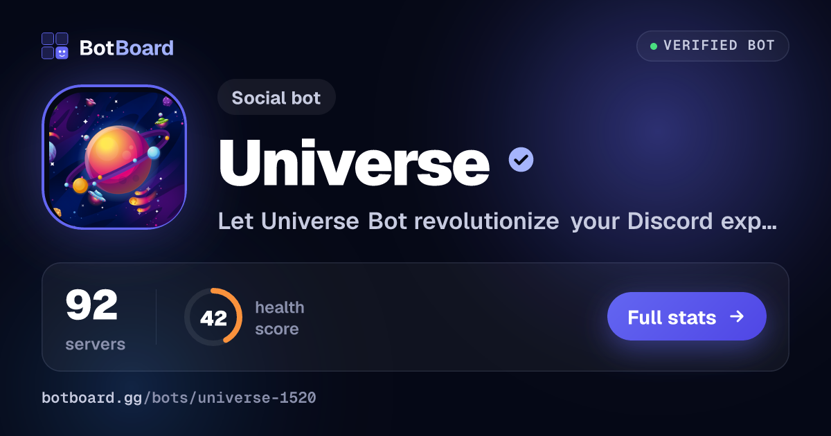 Share card for Universe