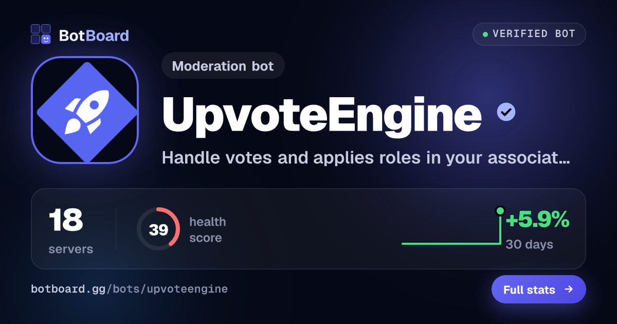 Share card for UpvoteEngine