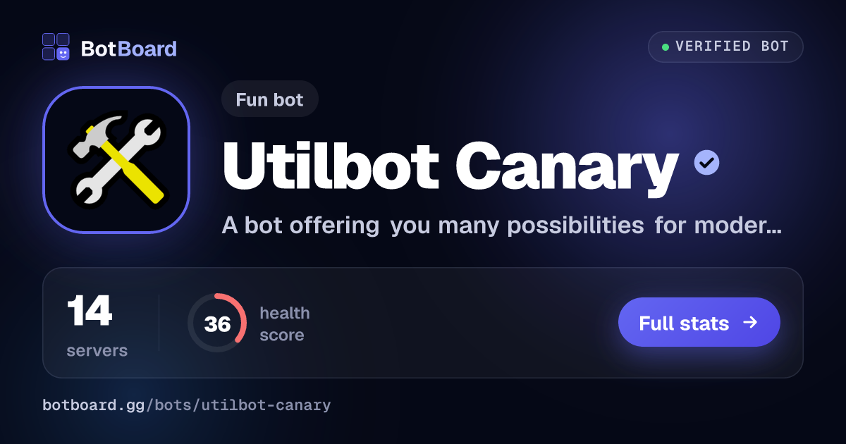 Share card for Utilbot Canary