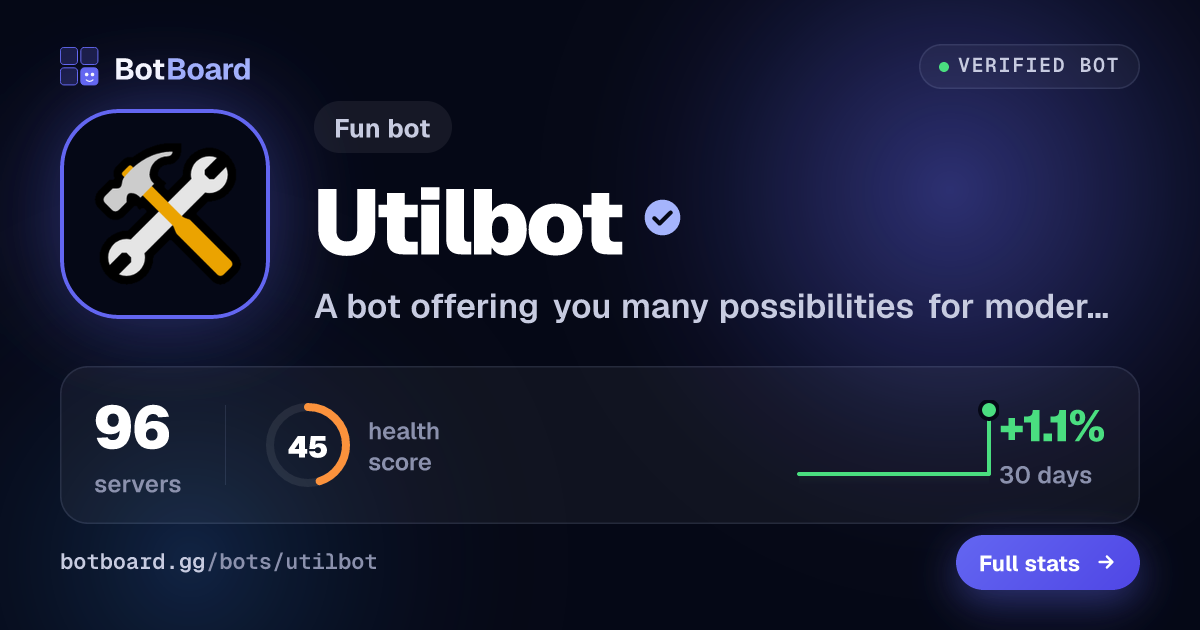 Share card for Utilbot