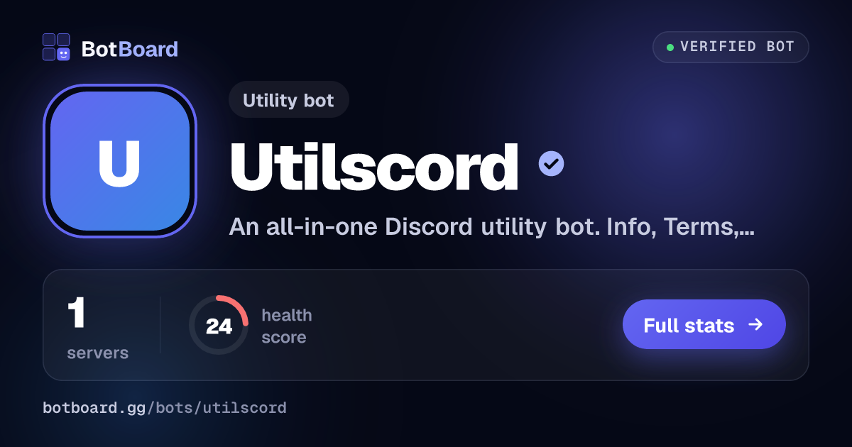 Share card for Utilscord