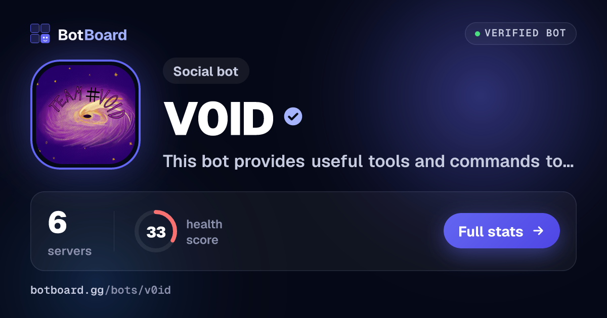 Share card for V0ID