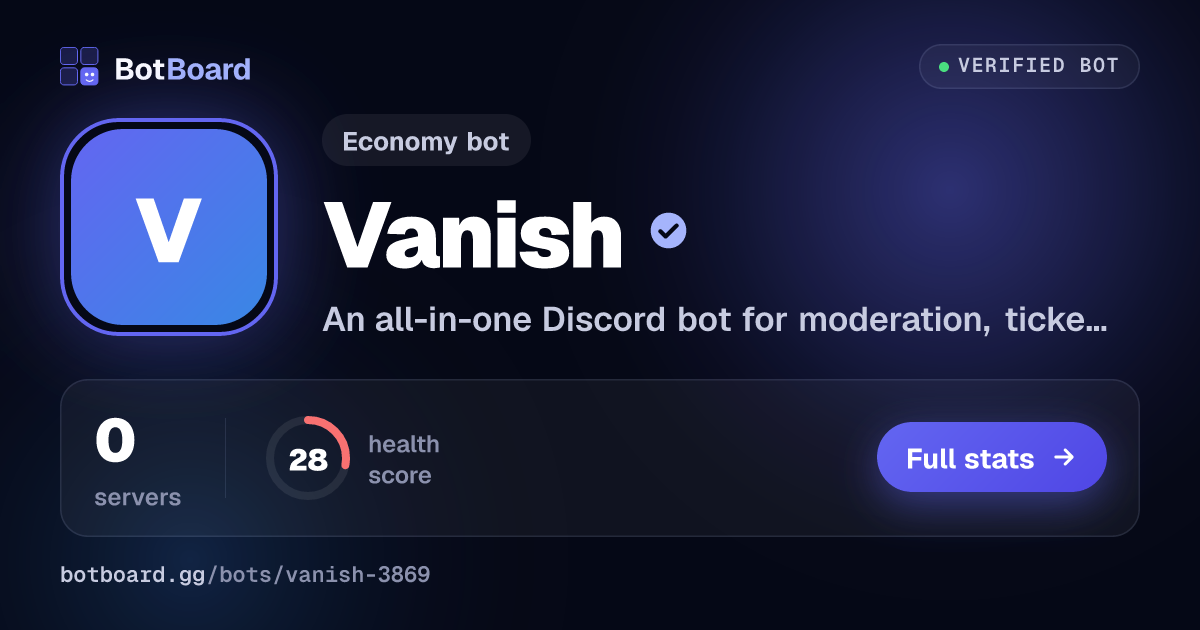 Share card for Vanish