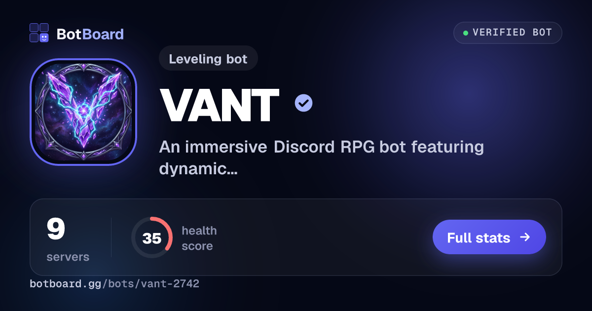 Share card for VANT
