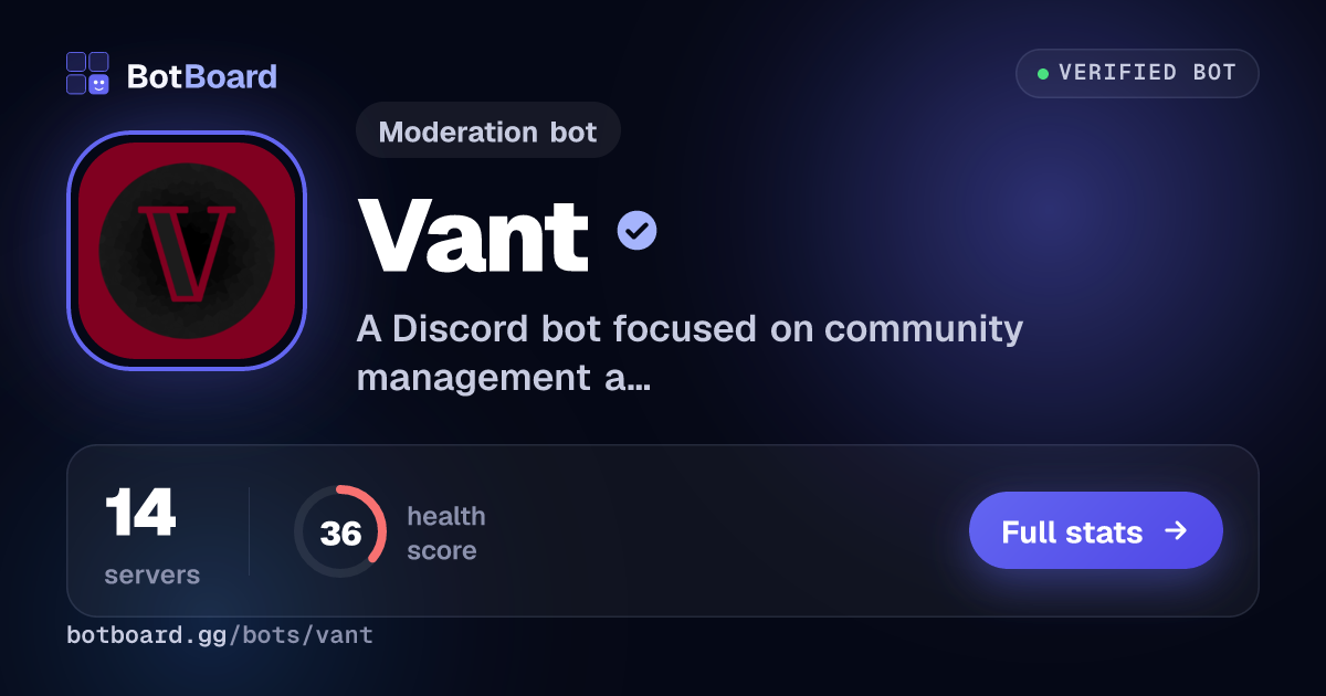 Share card for Vant