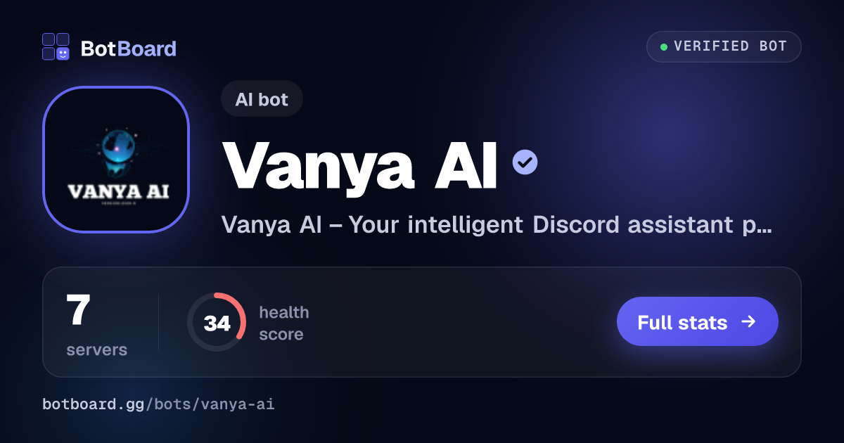 Share card for Vanya AI