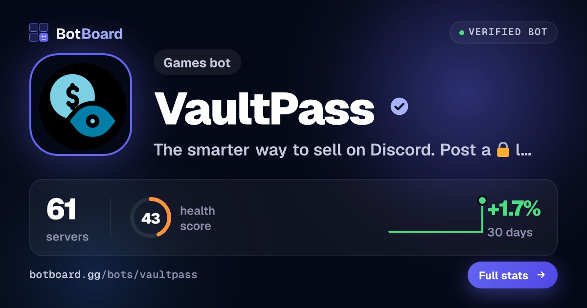 Share card for VaultPass