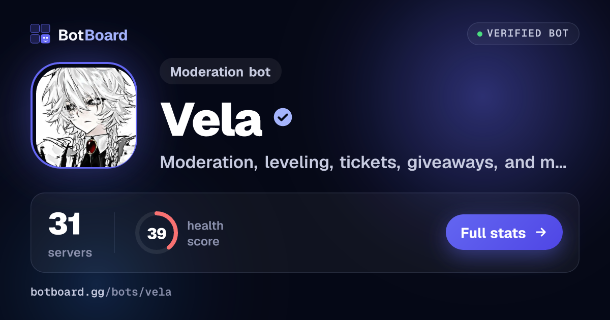 Share card for Vela