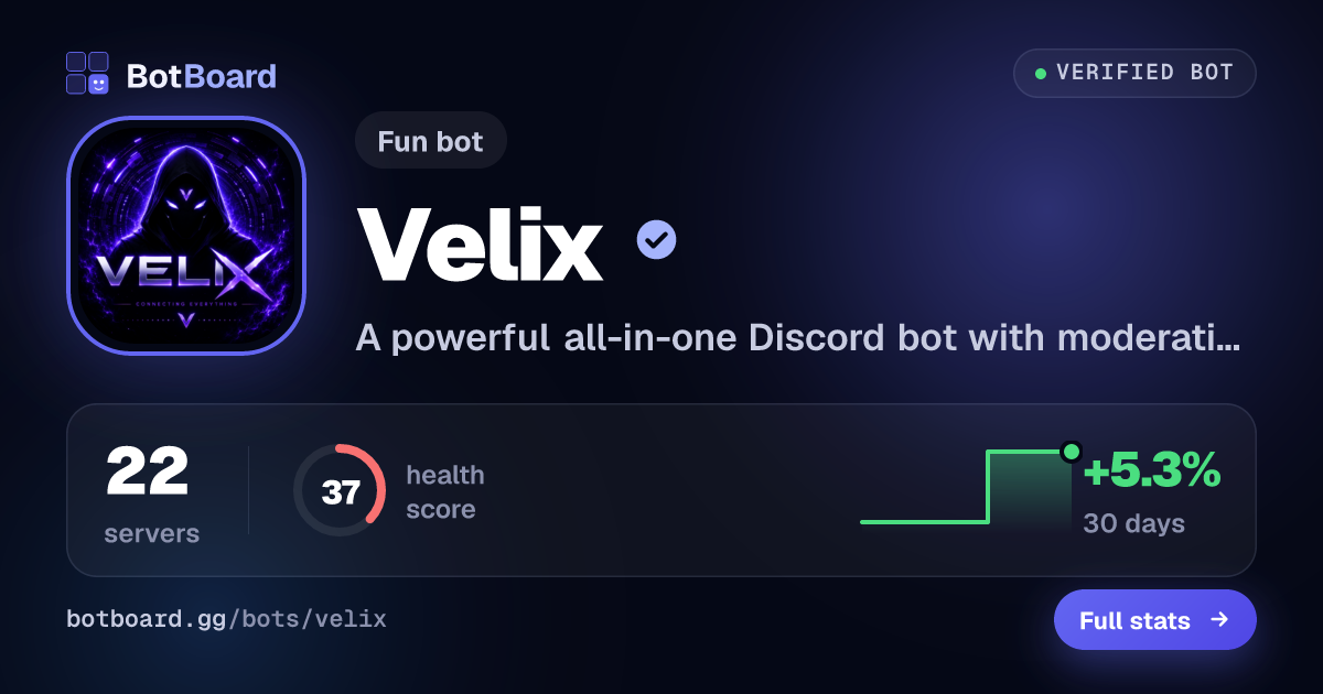 Share card for Velix