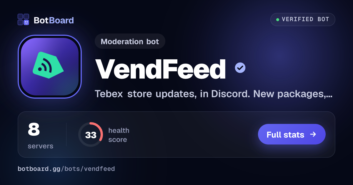 Share card for VendFeed