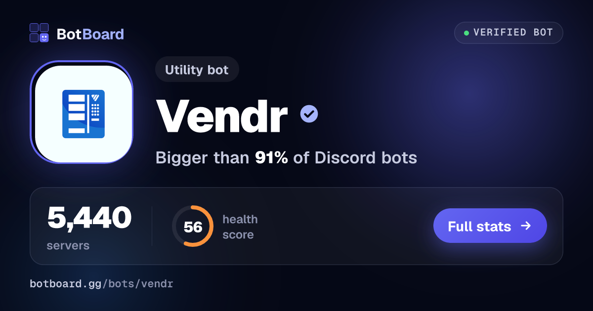 Share card for Vendr