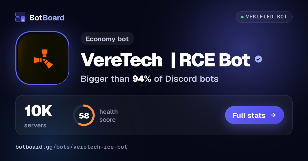 Share card for VereTech | RCE Bot