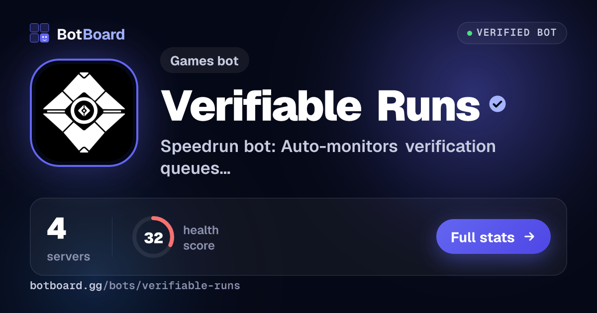 Share card for Verifiable Runs